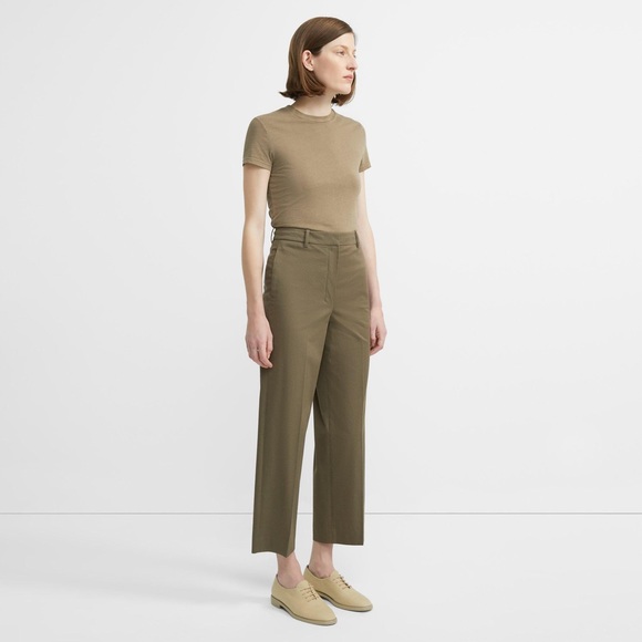 Theory Pants - Theory high waist straight pants in stretch chino